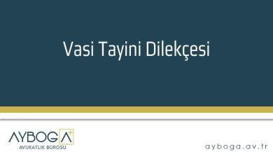 Vasi Tayini Dilekçesi