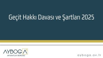 Geçit Hakkı Davası ve Şartları 2025
