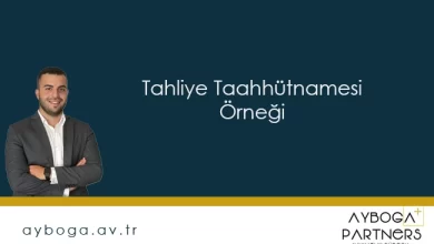 Tahliye Taahhütnamesi Örneği