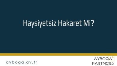Haysiyetsiz Hakaret Mi?