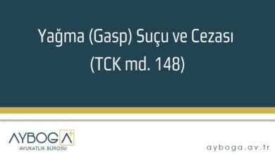 Yağma (Gasp) Suçu ve Cezası (TCK md. 148)