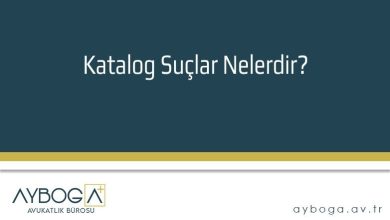 Katalog Suçlar Nelerdir?