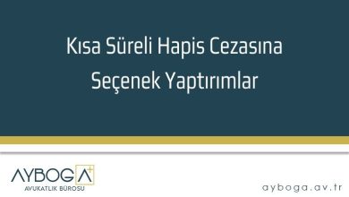Kısa Süreli Hapis Cezasına Seçenek Yaptırımlar