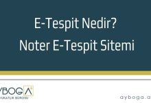 E-Tespit Nedir? Noter E-Tespit Sitemi