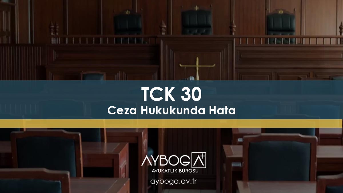 Ceza Hukukunda Hata TCK 30