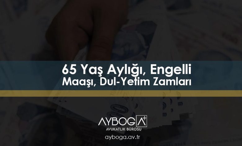 65 Yaş Aylığı, Engelli Maaşı, Dul-Yetim Zamları 2026
