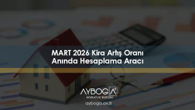 MART 2026 Kira Artış Oranı Hesaplama Aracı