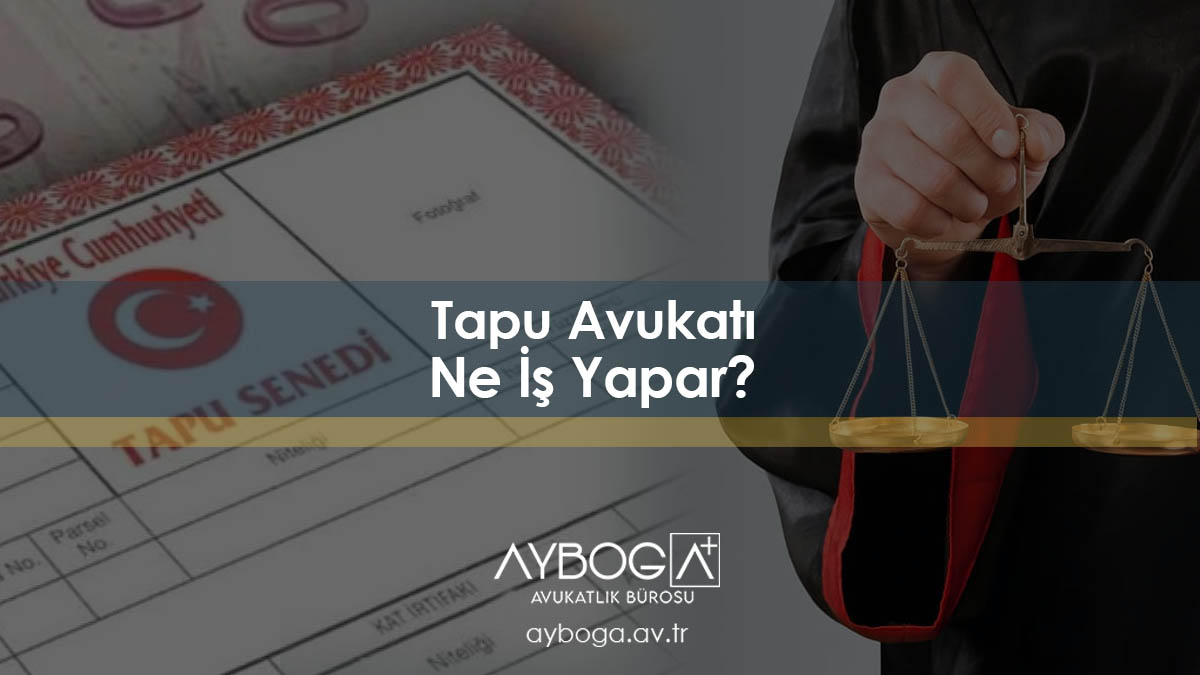 Tapu Avukatı Ne İş Yapar - Ankara Tapu Avukatı