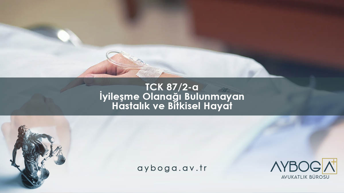 TCK 87/2-a İyileşme Olanağı Bulunmayan Hastalık ve Bitkisel Hayat