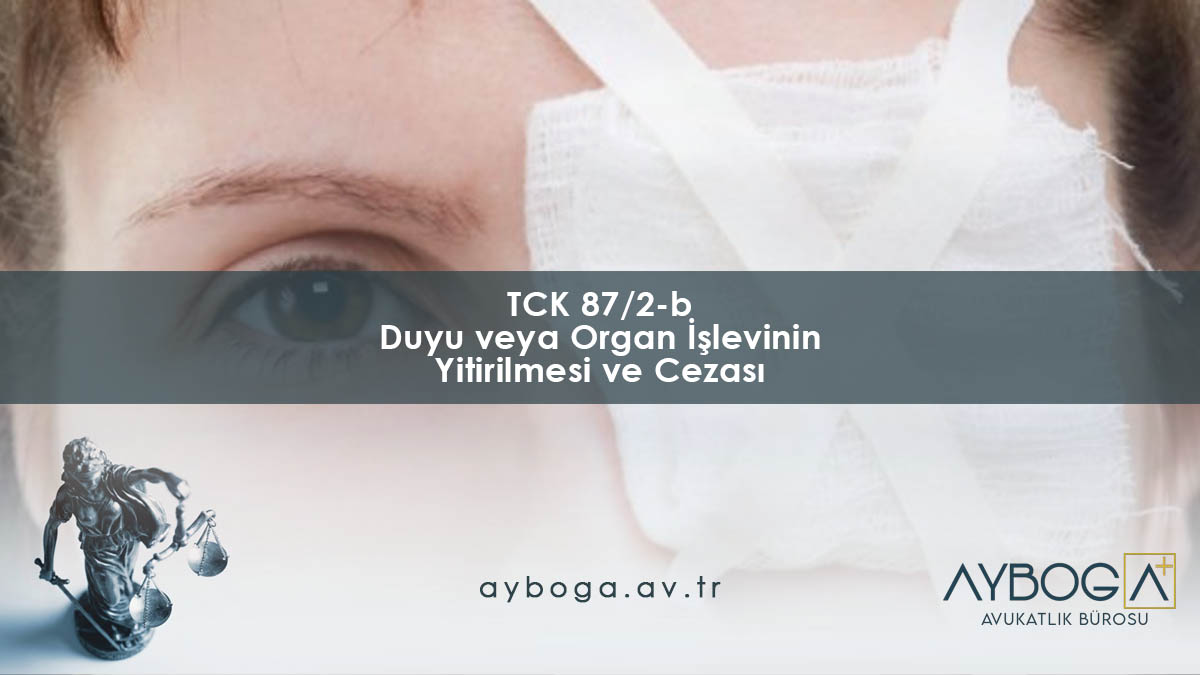 TCK 87/2-b Duyu veya Organ İşlevinin Yitirilmesi ve Cezası