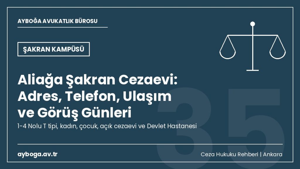 Aliağa Şakran Cezaevi (İzmir Aliağa Ceza İnfaz Kurumları Kampüsü): Adres, Telefon, Ulaşım, Görüş Günleri ve Kimler Yatar 2026