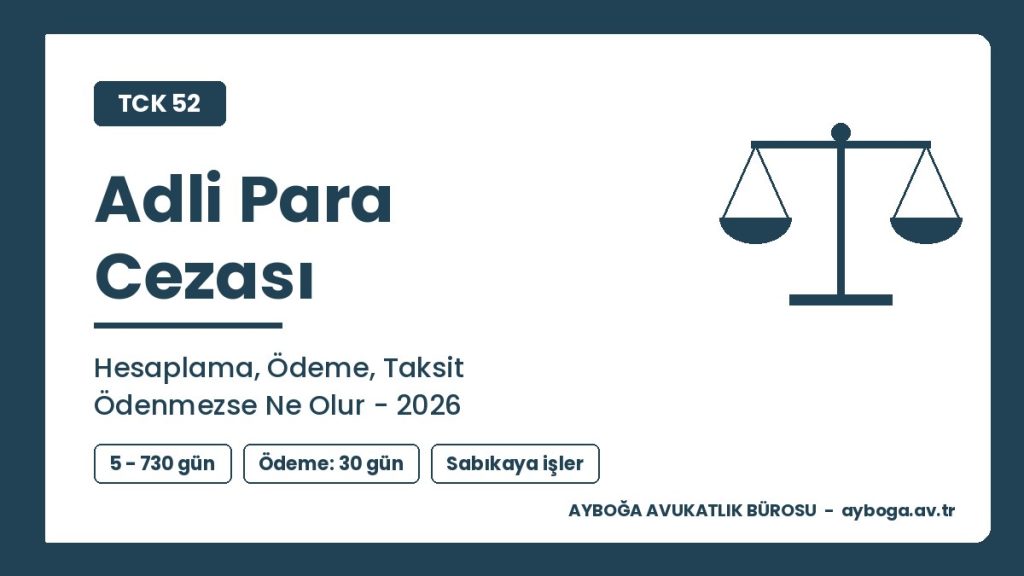 Adli Para Cezası: Hesaplama, Ödeme, Taksit, Ödenmezse Ne Olur ve Sabıkaya Etkisi 2026