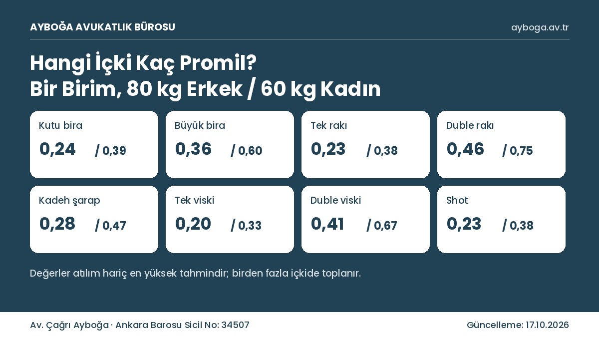 Hangi içki kaç promil: bira, rakı, şarap, viski ve shot için 80 kilo erkek ve 60 kilo kadın promil değerleri