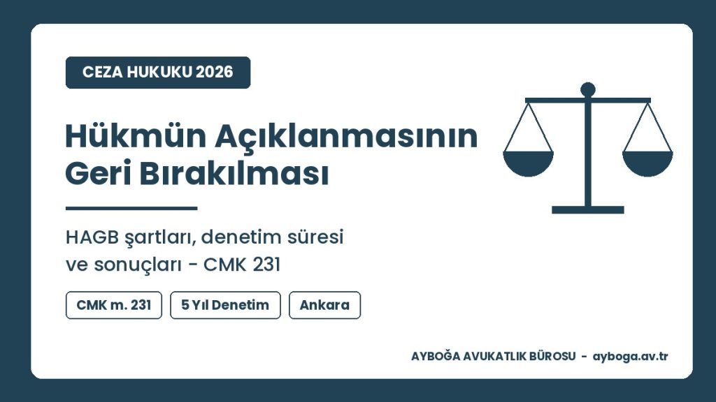 Hükmün Açıklanmasının Geri Bırakılması (HAGB) Nedir? 2026 Şartları ve Sonuçları 2026