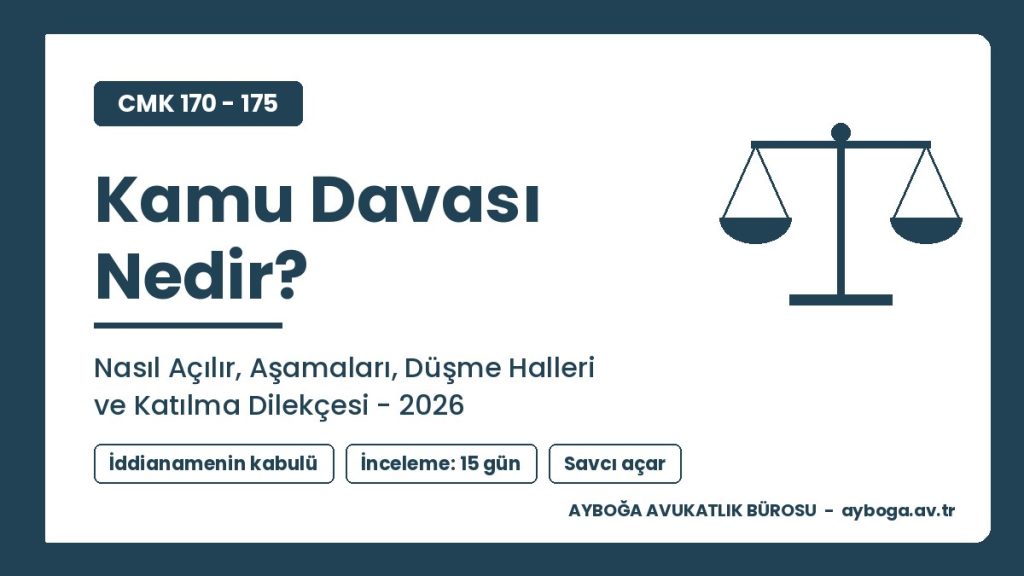 Kamu Davası Nedir? Nasıl Açılır, Aşamaları, Düşme Halleri ve Katılma Dilekçesi 2026