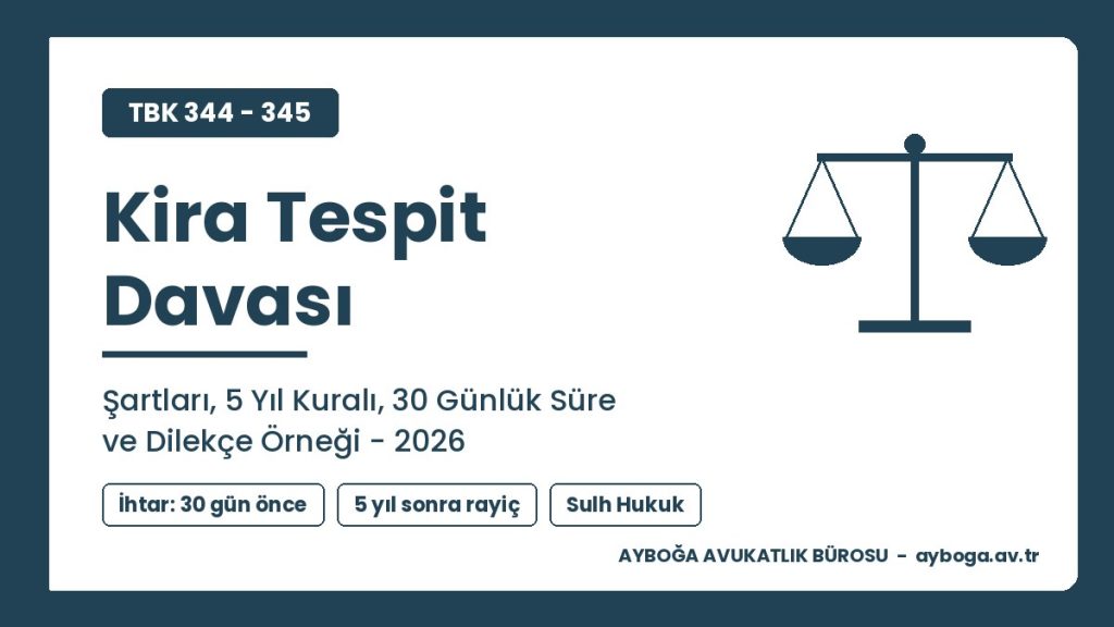 Kira Tespit Davası: Şartları, 5 Yıl Kuralı, 30 Günlük Süre ve Dilekçe Örneği 2026