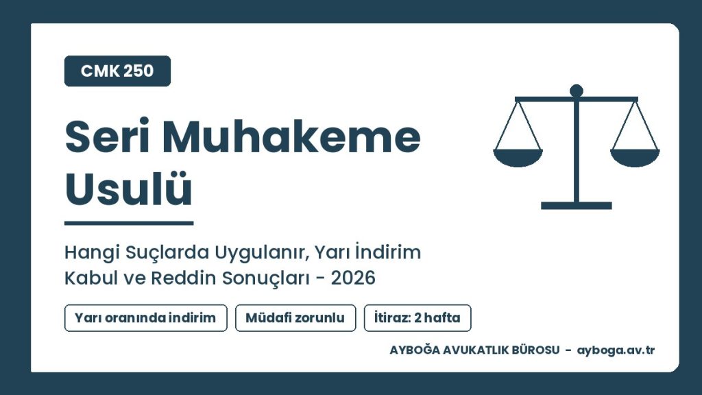 Seri Muhakeme Usulü (CMK 250): Hangi Suçlarda Uygulanır, Yarı İndirim ve Sonuçları 2026
